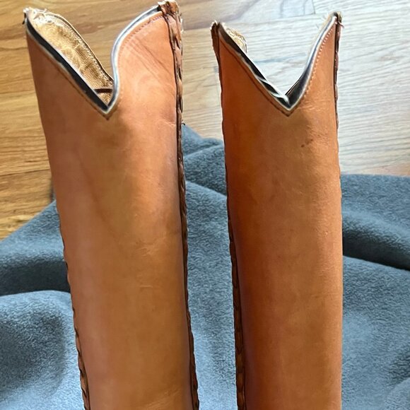 Vintage Frye western cowgirl tall boots,black label w/box womens size 7B USA. - Picture 9 of 16